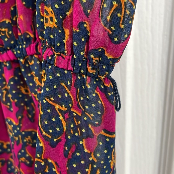 Navy Patterned vintage style dress by I love H81 size Small - Picture 10 of 10